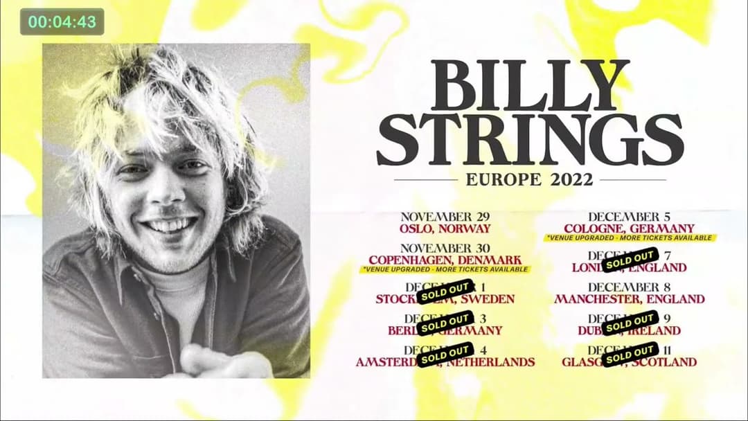 Billy Strings 11/3/2022 Kalamazoo, MI Thumbnail