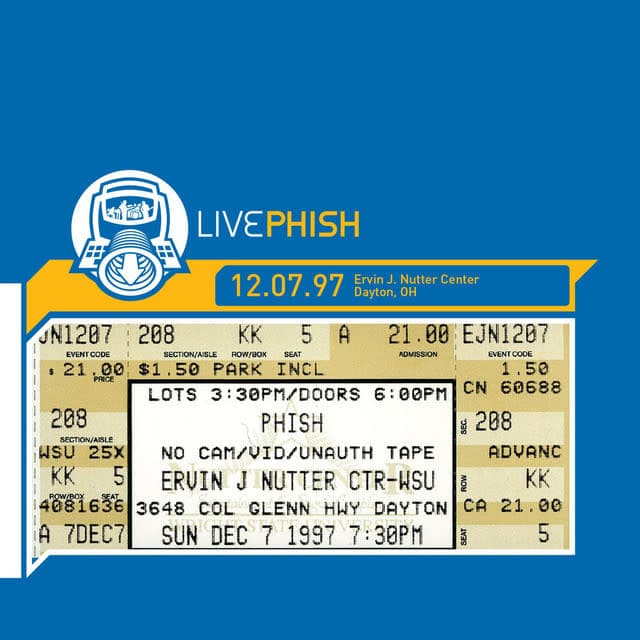 Phish at Ervin J. Nutter Center, Wright State University – December 7, 1997 setlist